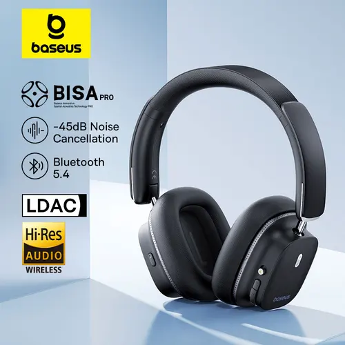 Baseus Bowie 30 Max auriculares Bluetooth 45dB cancelación de ruido Hi-res LDAC auriculares sobre la oreja Audio espacial 3D auriculares inalámbricos