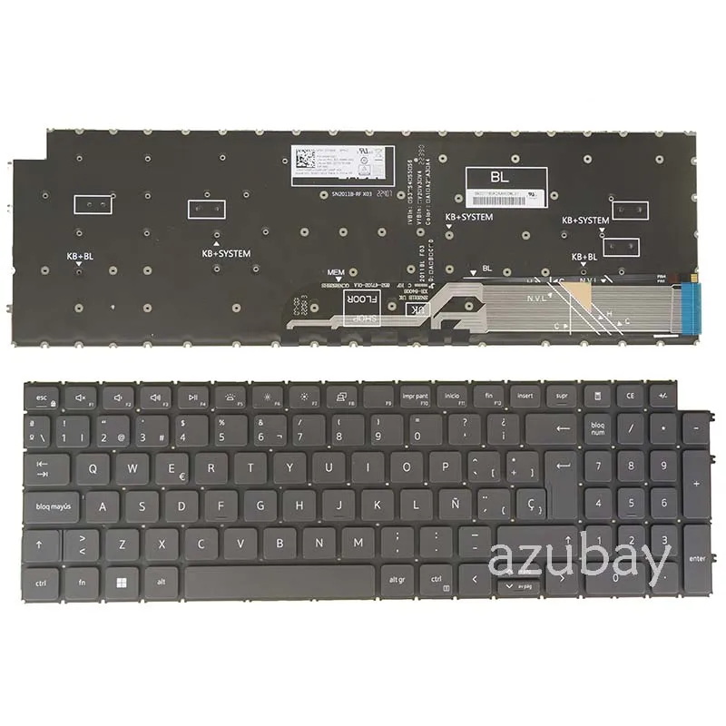 Backlit Laptop Keyboard for Dell Vostro 15 3510 3515 3520 3525 5510 5515  16 5620 5625 7620 7510 AR BE HB NE PO SL SP QWERTY