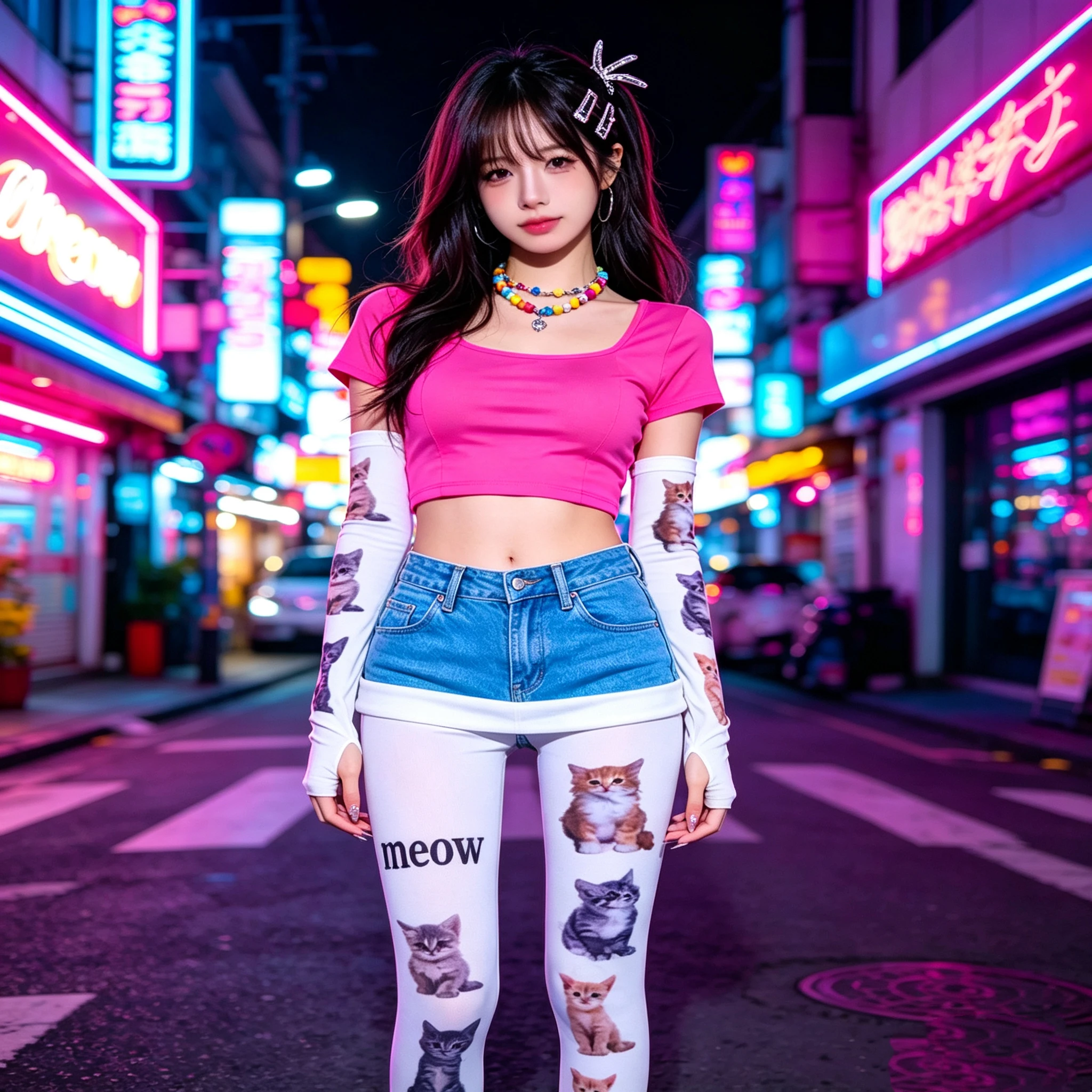 Women Cute Cat Print Sheer Tights Meow Letter See-Through Leggings Y2K  Mesh Pantyhose Daily Wear,Cosplay,  Streetwear