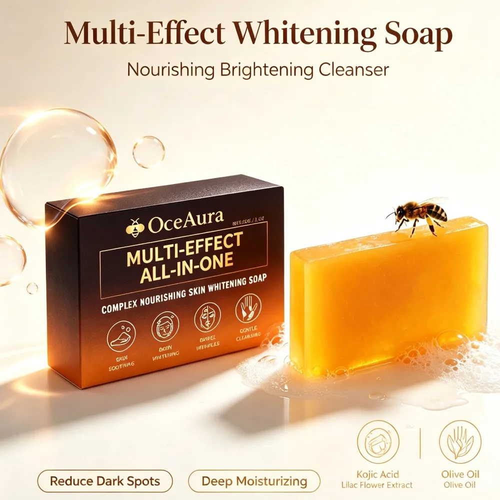 Multi-effect Kojic Acid Whitening Soap Nourishing Brightening SmoothingBar Cleasing Soap Exfoliation For Face Body All Skincare