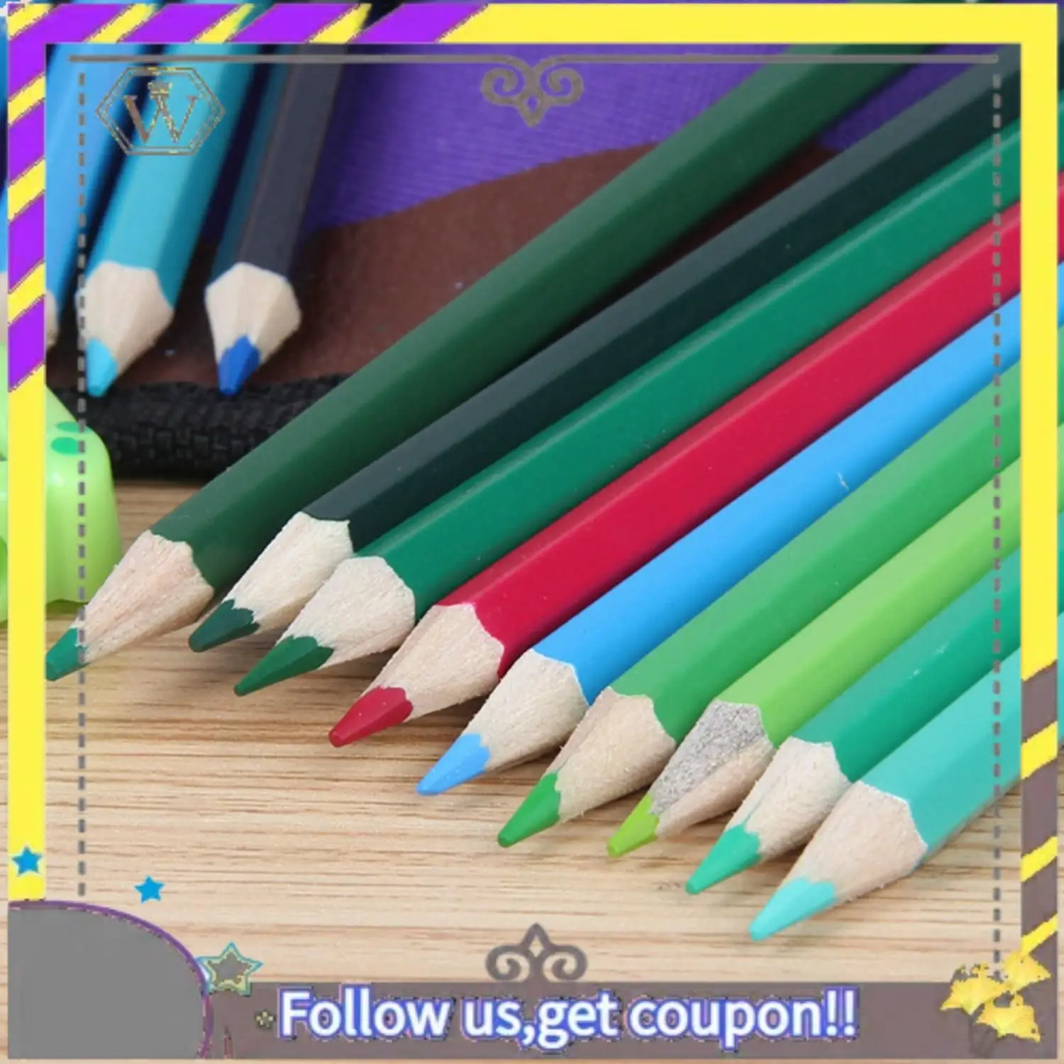 مجموعة أقلام تلوين AU33-50 قطعة، أقلام تلوين فنية مع 30 عبوة من مادة PVC الشفافة المخيطة وحقيبة ملفات المسح الجاف