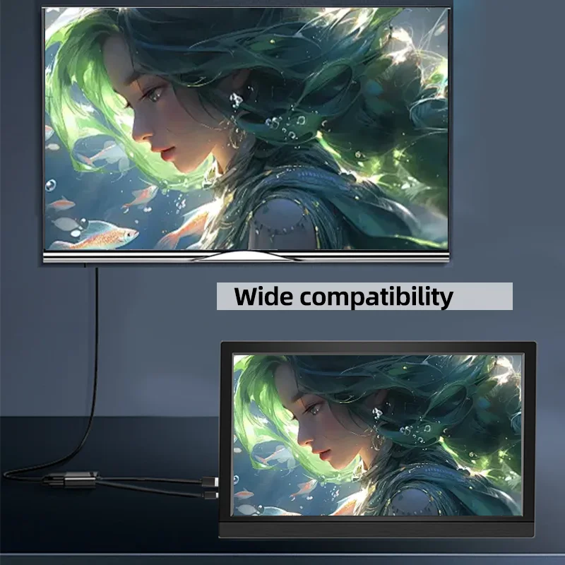 شاشة لمس 7/8 بوصة، شاشة محمولة عالية الدقة، شاشة كمبيوتر محمول صغيرة، Xbox PS4/5، مفتاح مدمج، مكبر صوت، شاشة كمبيوتر محمول