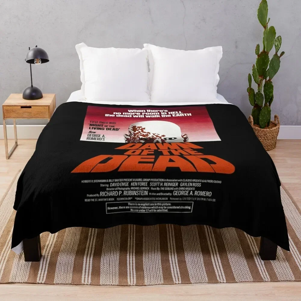 

DAWN OF THE DEAD Poster Throw Blanket Decoratives Sofa Hairy Blankets