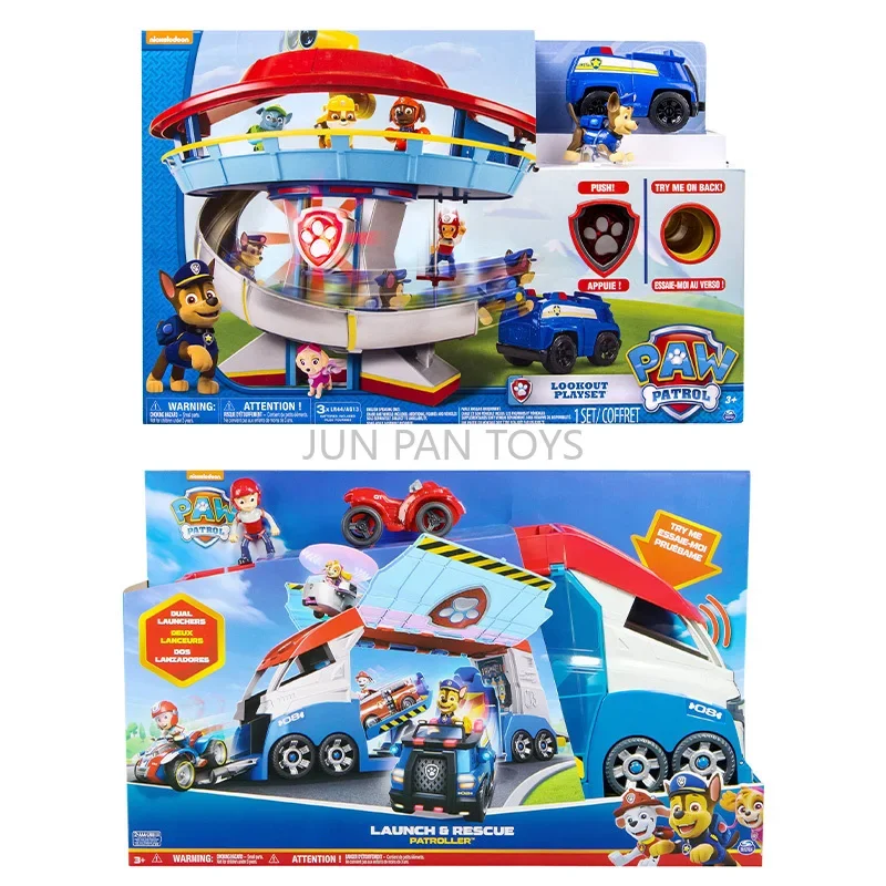 Paw Patrol Lookout Playset with Lights & Sounds Launch Rescue Patroller Action Figure Collectible Classic Cartoons Kids Toys 1pc