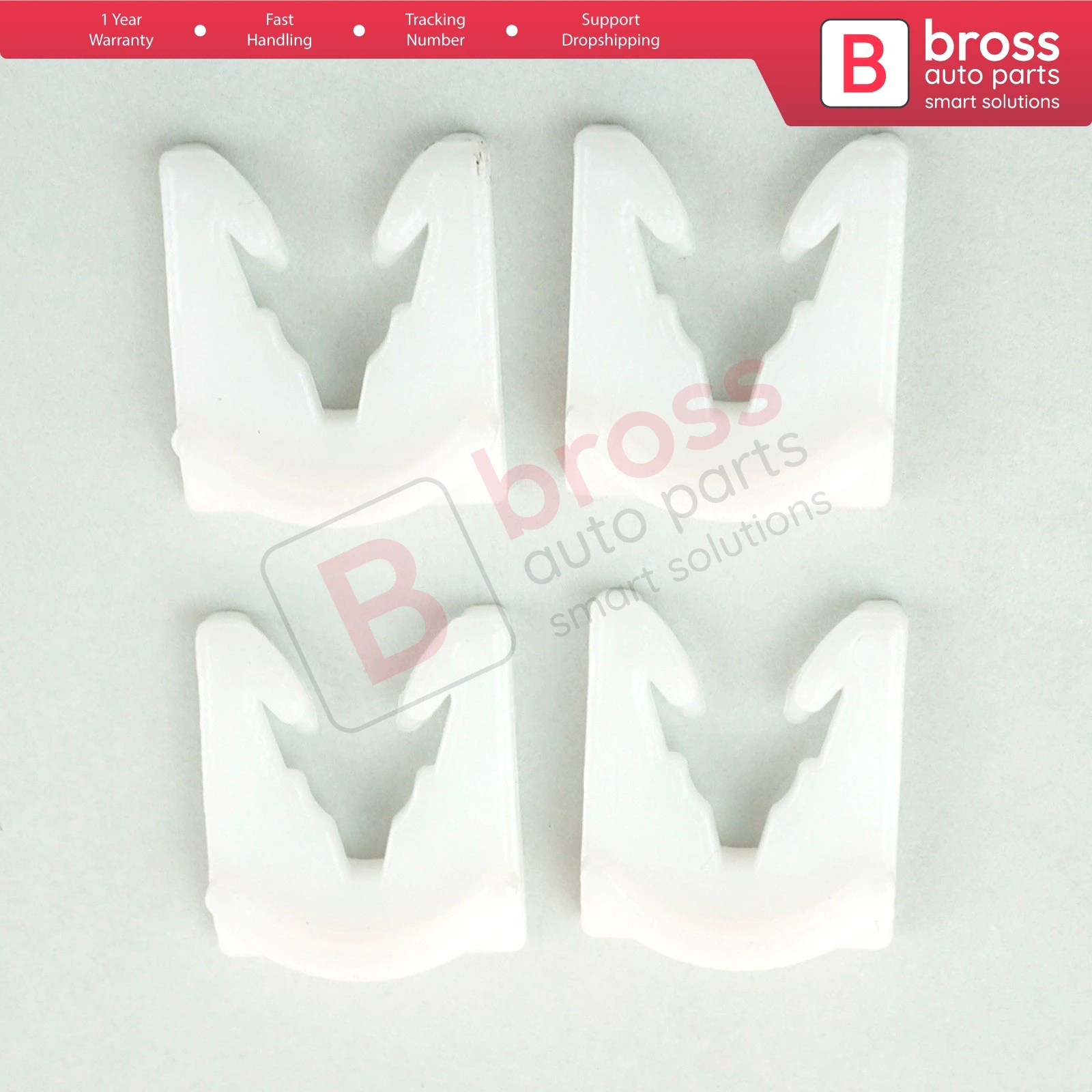 

Bross Auto Parts BWR5114 4 Pieces Electrical Power Window Regulator Repair Clamp Clips Type:5 Fast Shipment Ship From Turkey