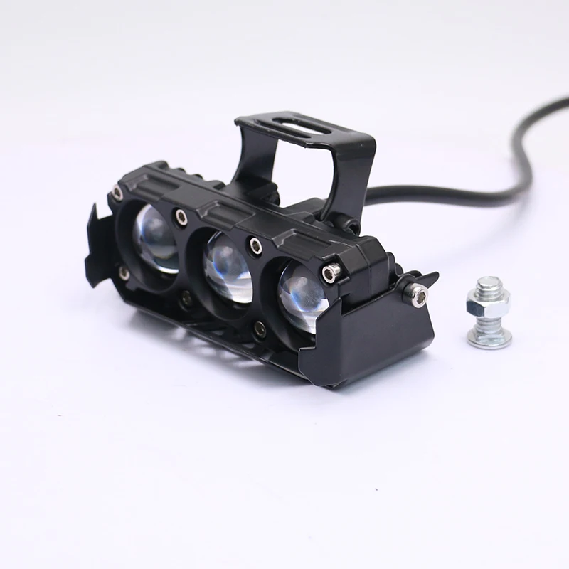 Motorcycle LED Spotlight Dual Color Hi/Low Beam Fog Lamps for Car Trucks SUV UTV 12V 24VMini Lens Headlight Driving Light image 6