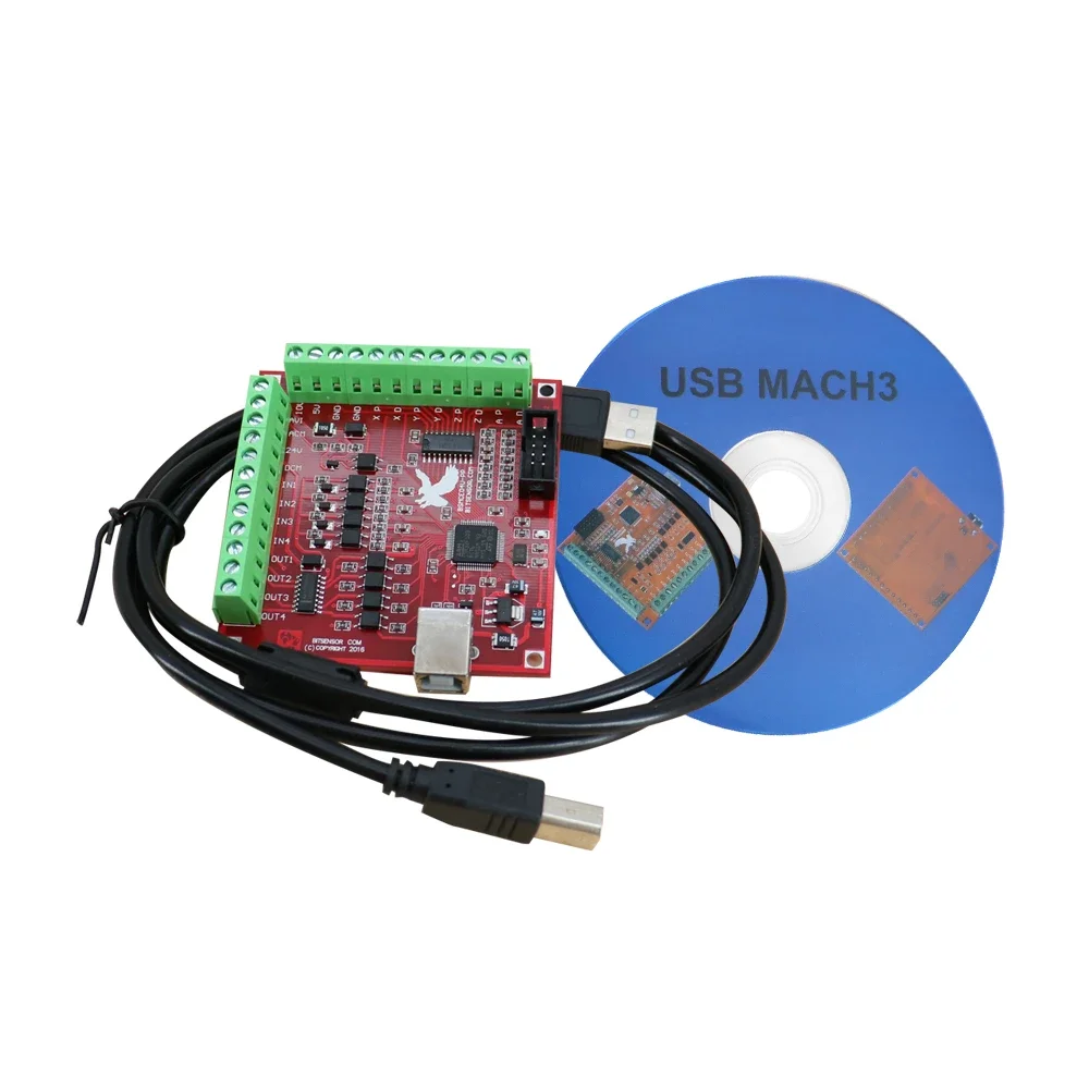 4-Achsen-Nema 23-Schrittmotor: Gleichstrommotor mit geschlossenem Regelkreis 2,2 N/3 N mit 3M-Encoder und Hybrid-Treiber HBS57H + 350-W-Netzteil + MACH3-Platine