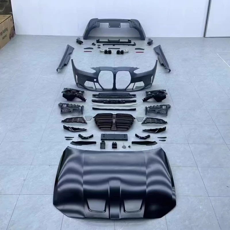 Unpainted Car kit for BMW 4 Series G22 G23 2021-2025 hatchback modified front rear bumper Radiator Grille engine hood side skirt