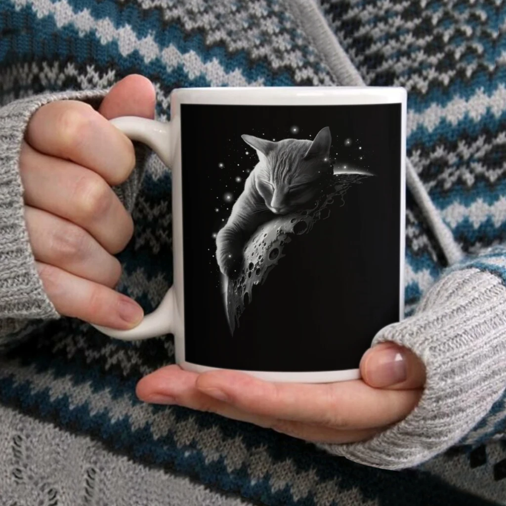 

Mooncat 2018Coffee Mug Tea Cup 11oz Coffee Cup Funny Birthday Ceramic Mug Personalized Cup