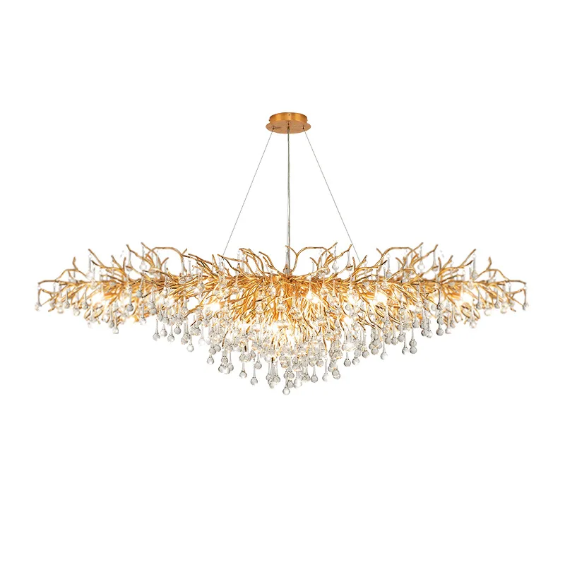 G9 LED Postmodern Golden Tear Drop Crystal Hanging Lamps 2026 Chandelier Lighting Suspension