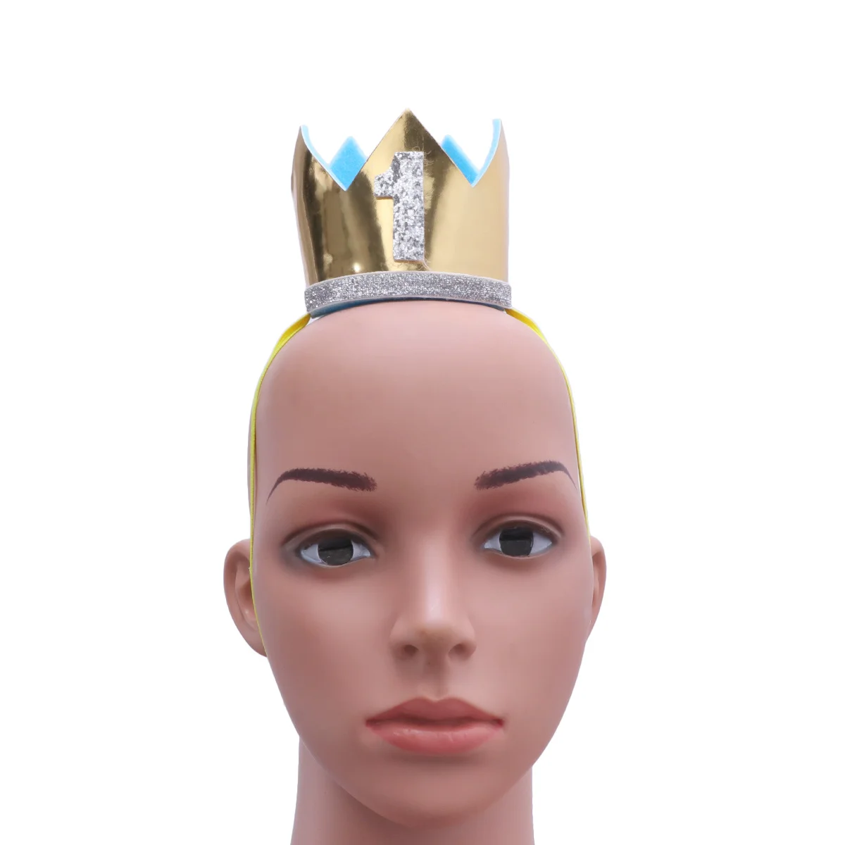 

Sky-Blue Birthday Hat Kids Party Crown Hairband for Boys Girls Birthday Party Photo Props King Queen Accessory