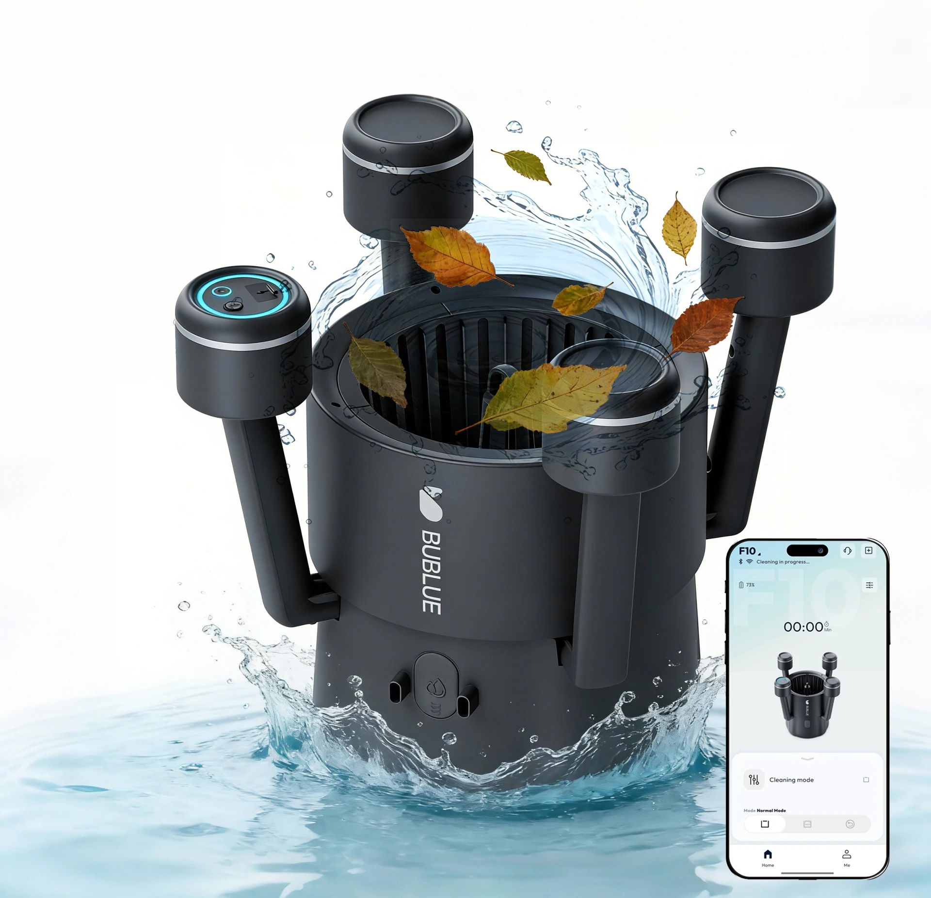 Cordless Automatic Pool Skimmer Robot, Solar-Free Surface Cleaner with 7800mAh Battery, APP Control 2061 GPH Suction, 5L Filter Basket, for Swimming Pools up to 50㎡