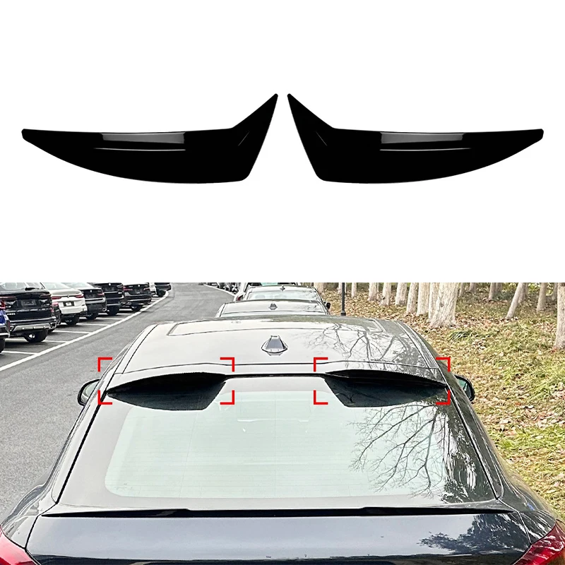 Glossy black/Carbon look Car Rear Roof Spoiler Wing For BMW X6 G06 2019-2024 Car Rear Roof Trunk Spoiler Lip Trim Car Styling