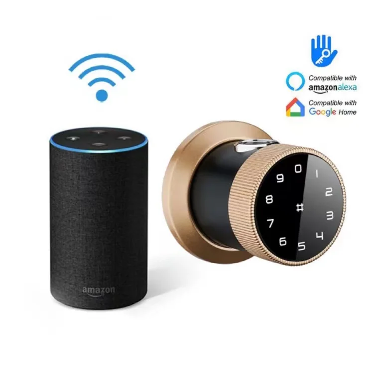 

ttlock automatic digital Wifi smart biometric fingerprint smart round handle knob Alexa google keyless door locks