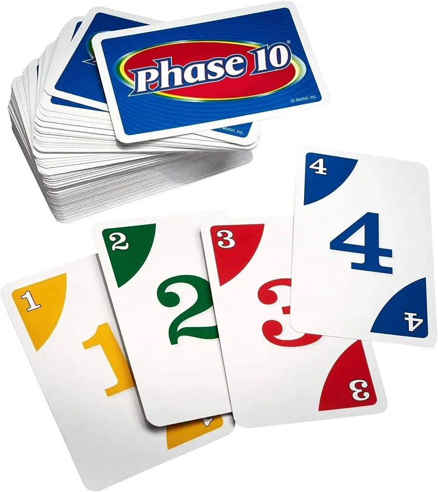 UNO-Phase 10 Kartenspiel, Multijogador Divertido, Jogo de Tabuleiro, Fun Toy Designs, Cartão Familiar