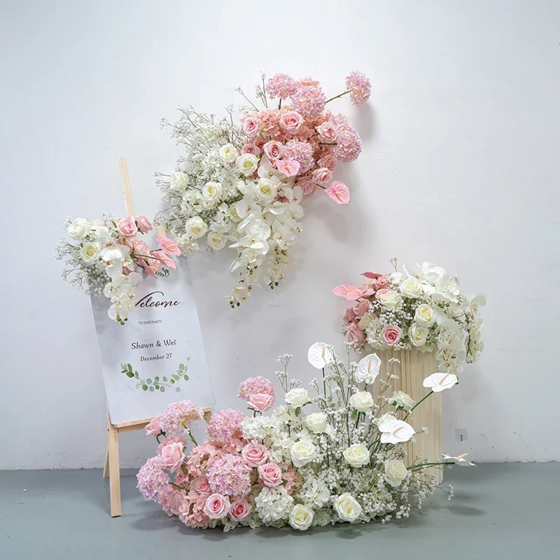 Pink Wedding Decoration Gypsy Flower Arrangement Qixi Festival Proposal Background Board KT Board Activity Ceremony Arrangement