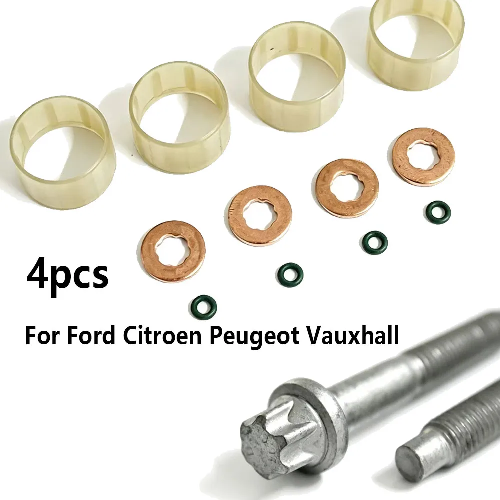Pack of 8 Diesel Injector Nozzle Washer Ring Bolts M12x1.25mm Thread Size for Ford Citroen Peugeot Vauxhall 1.6 Diesel Engine Pa