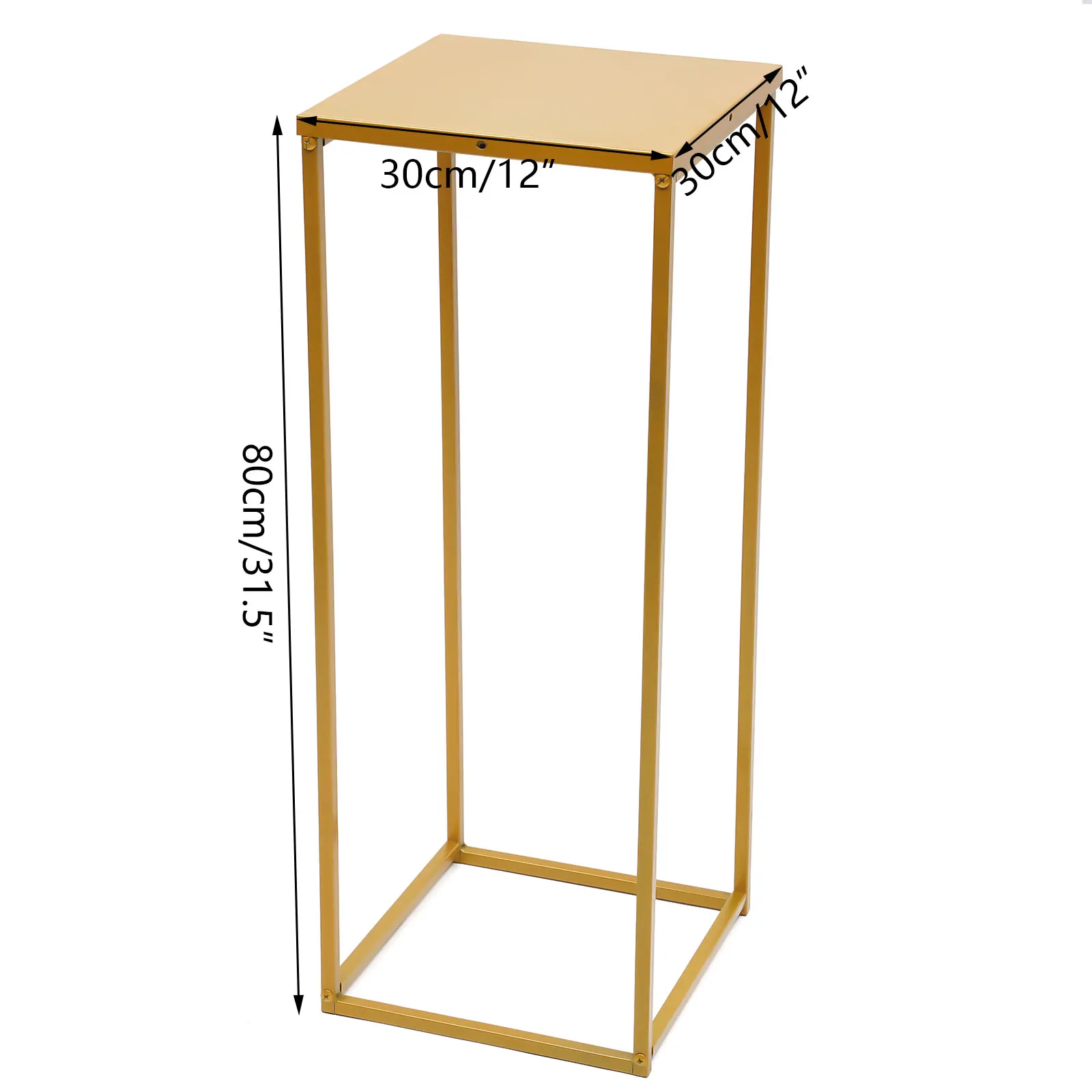 80cm Tall Square Flower Stand For Wedding Party Dinner Centerpiece