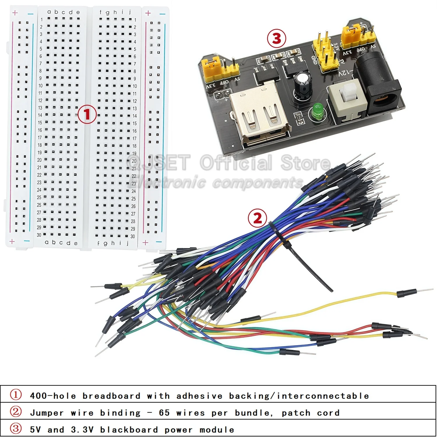 400 830-hole Breadboard MB-102 - đánh giá và giá Diy Electronics Breadboard