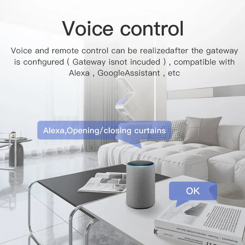 Tuya Zigbee T U I Track Roman Rod Smart Curtain Motor Electric Automatic Curtain Robot APP Voice Control Alice Alexa Google Home