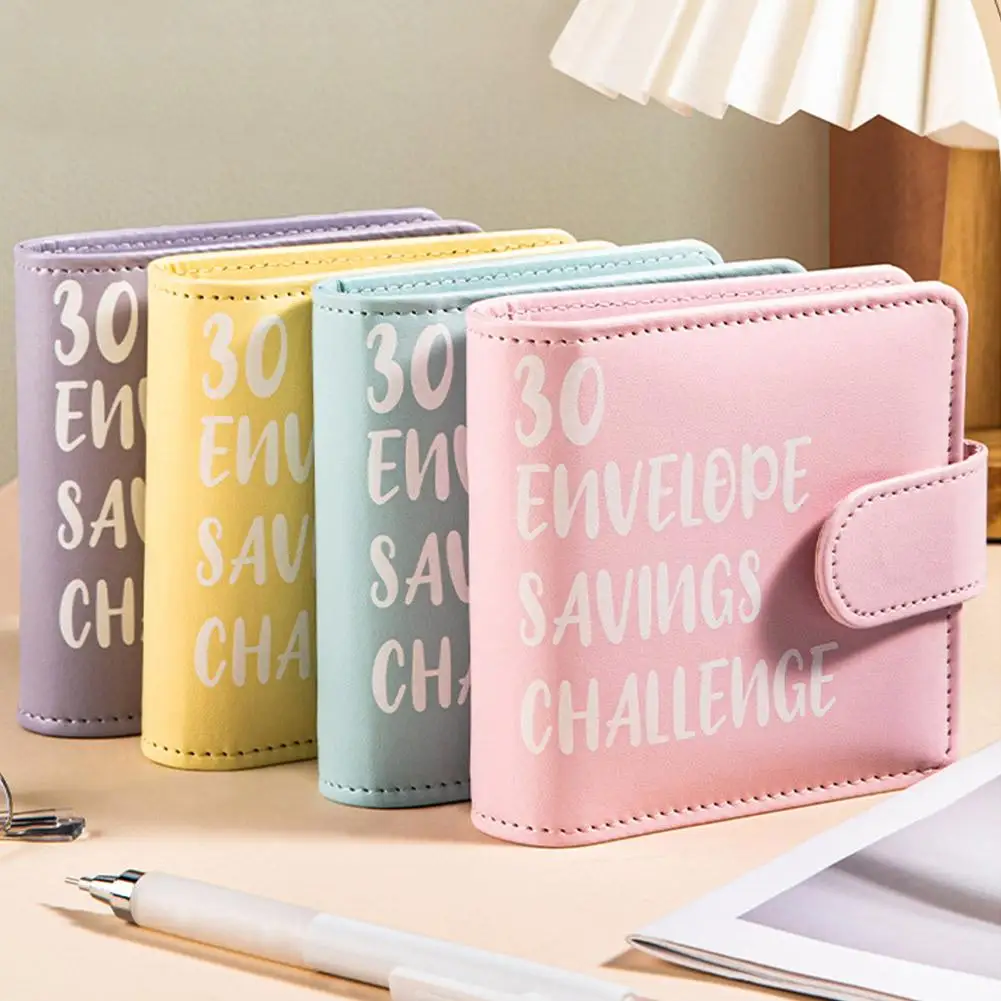 

Money Saving Challenge Binder 30 Envelope Cash Storage Book Loose-Leaf Money Organizer for Budgeting Cash Stamp Storage Bag W0T9
