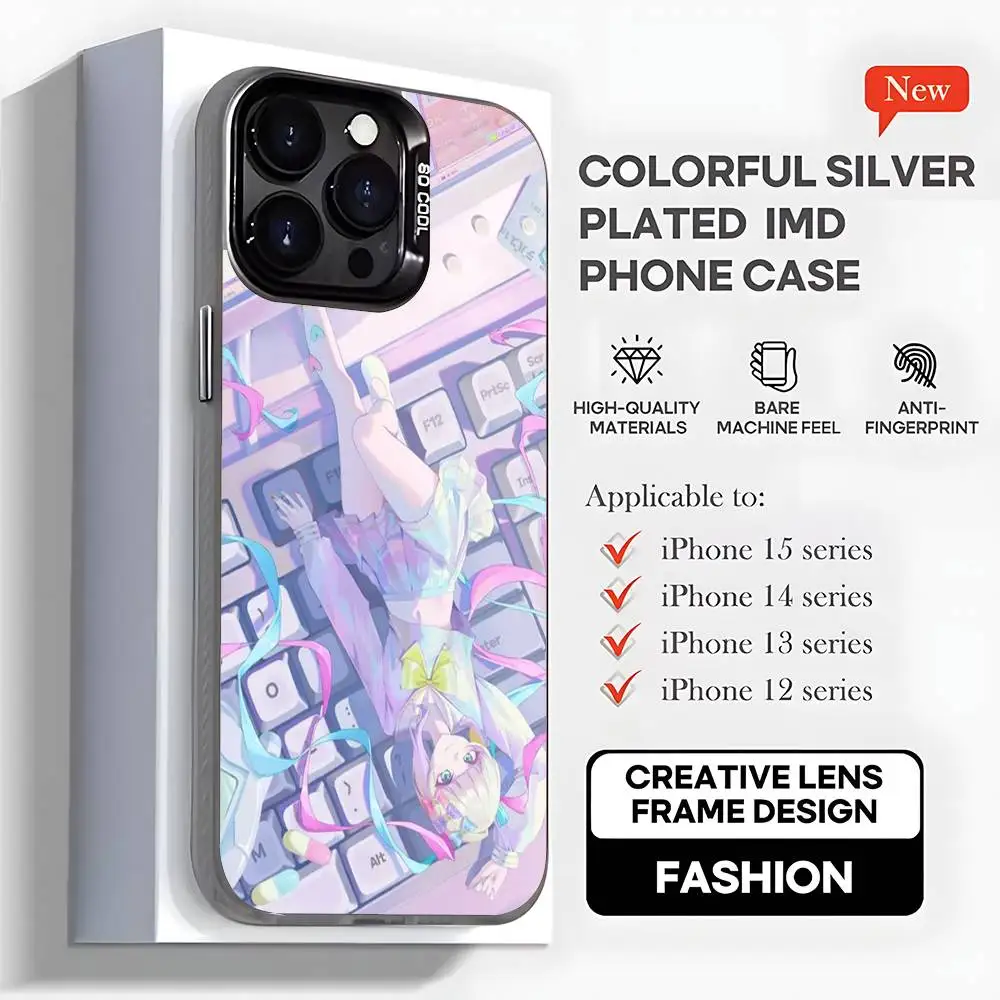 Omg Kawaii Angel-chan Capa de telefone para iPhone 16,15,14,13,12,11, Mini, Pro, MAX, plus, capa preta fosca à prova de choque