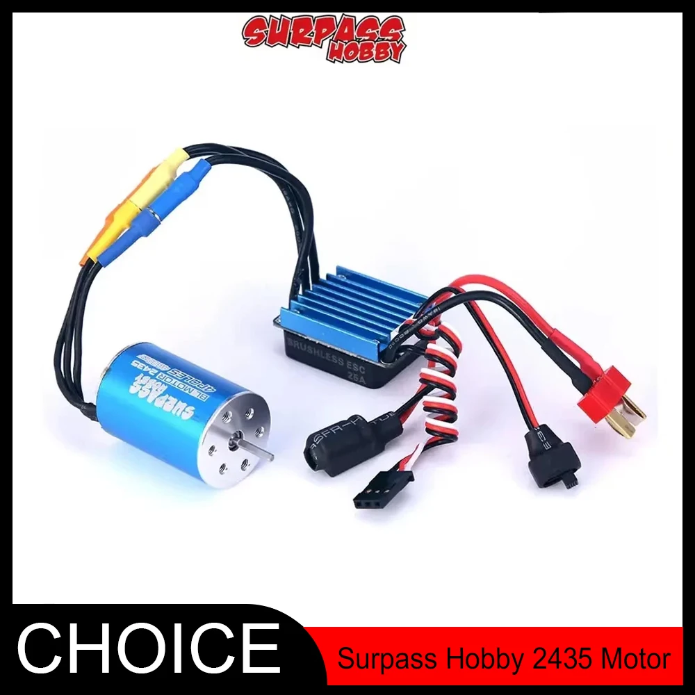 

Surpass Hobby Водонепроницаемый 2435 4500KV/4800KV/6100KV Бесщеточный двигатель с 25A ESC для 1/16 1/14 HSP HPI Tamiya RC Car