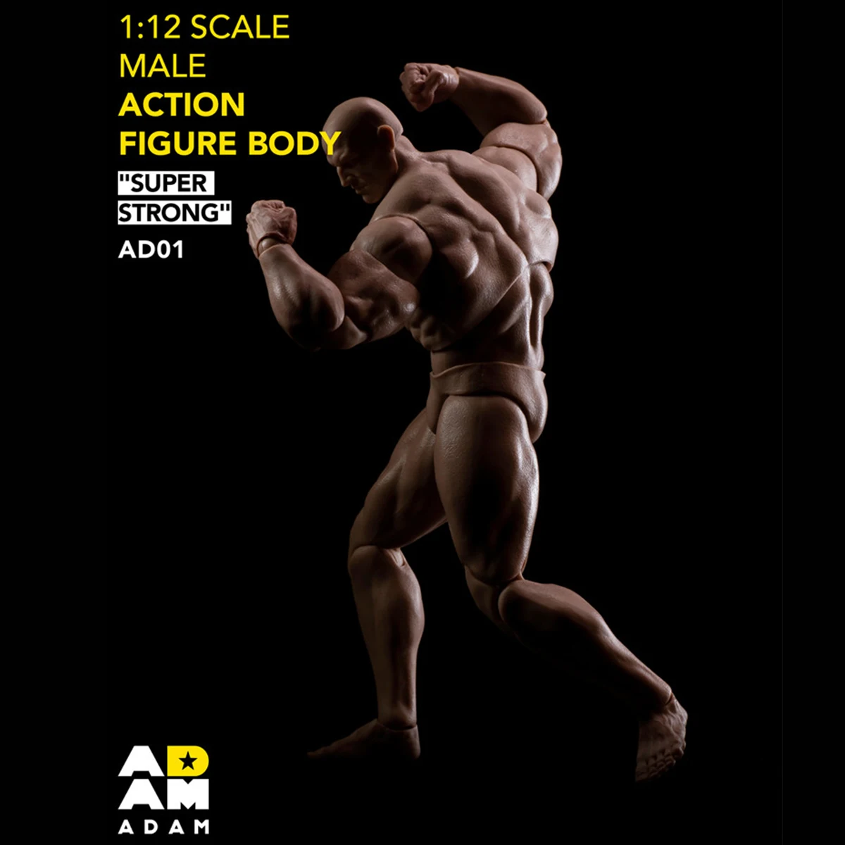 

HIPLAY ADAM Suntan-Skined Articulated joints Male Muscular 1/12 Scale Action Figure Body