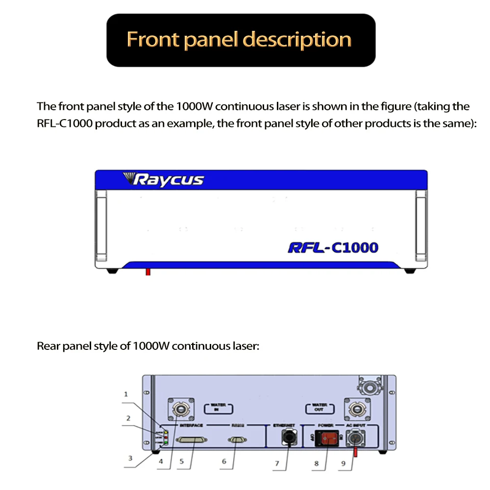 Praylee Raycus مصدر الليزر الأصلي 1000W ألياف الليزر RFL-C1000S-CE لآلة اللحام بالليزر المحمولة #5