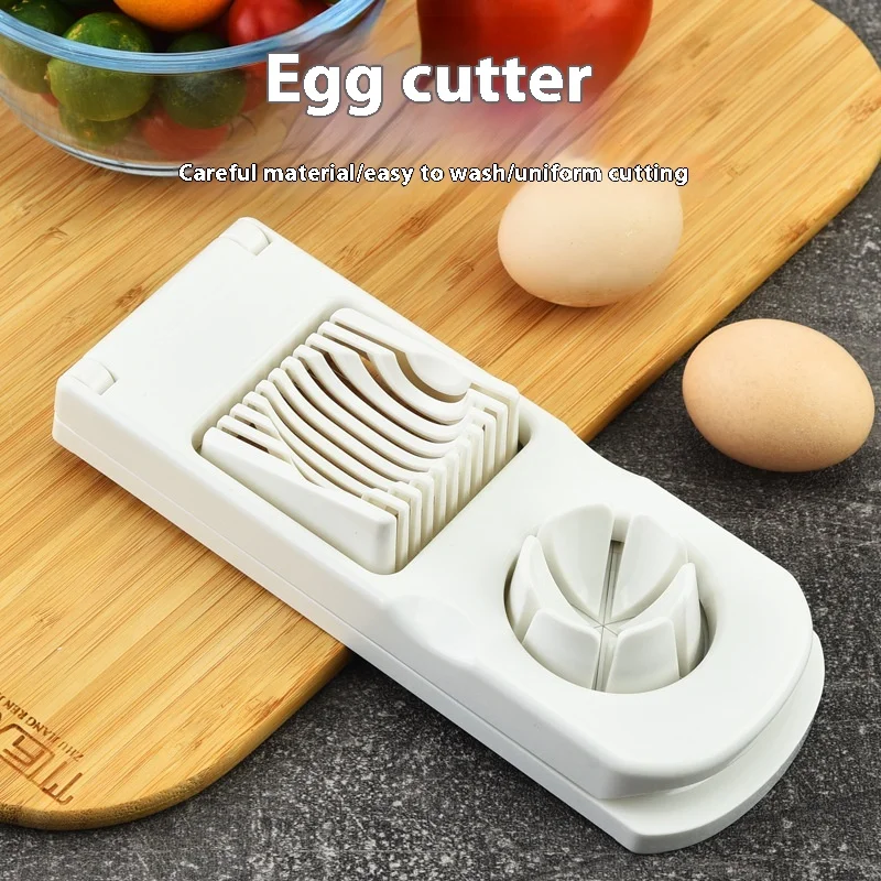 Food Grade Egg Slicer ABS Flower Shape 2 in 1 Cutter Stainless Steel Wire Easy Clean Multifunctional Kitchen Tool