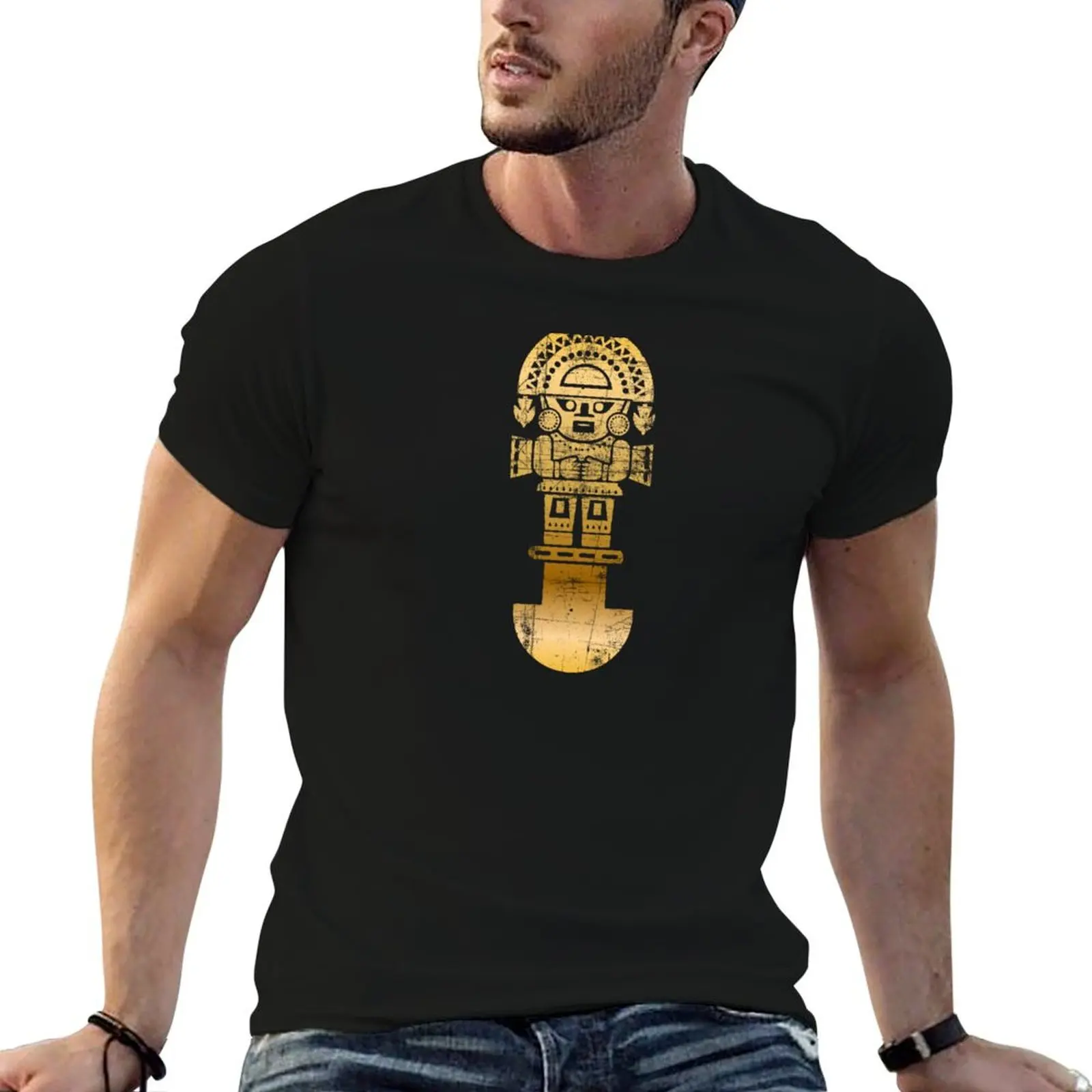 Camiseta Tumi Gold para hombre, camiseta de algodón, camisetas 100% de algodón para hombre, camiseta suave de algodón