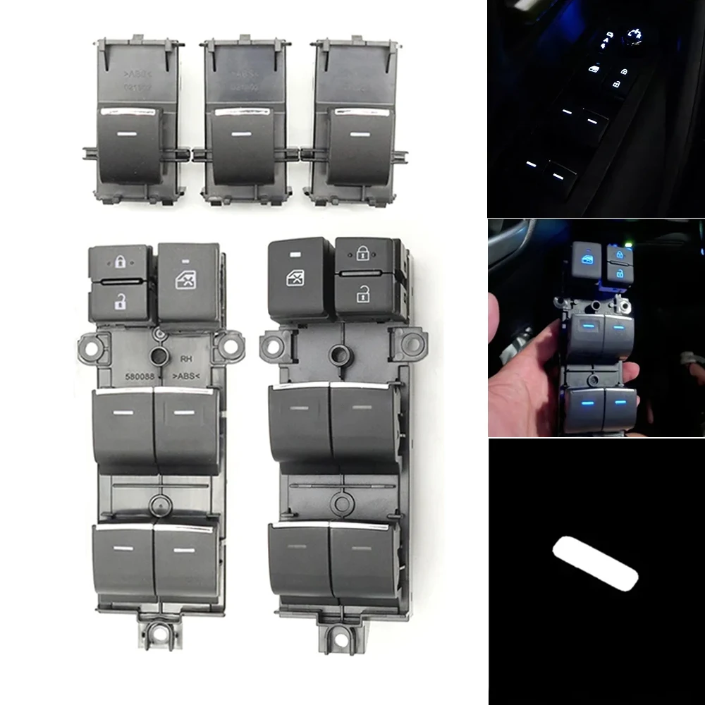 

LED Backlight Lighted Electric Power Window Regulator Switch Button For Toyota BZ4X 2023-2024 GR Corolla 2023-2025