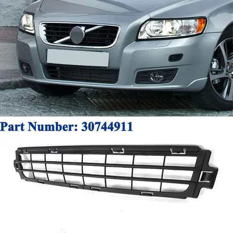1pc Front Bumper Lower Grille Grill Mesh For VOLVO S40 V50 S50 2007 2008 2009 2010 2012 Honeycomb Center Grille Insert 30744911