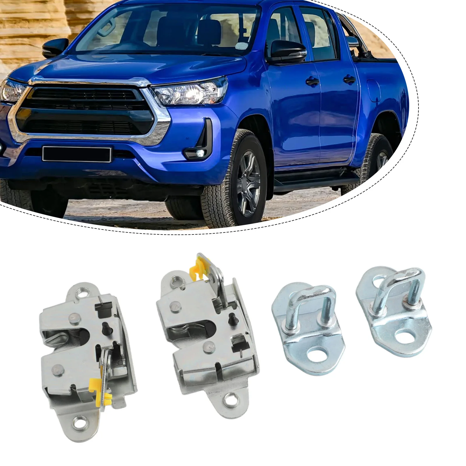 Truck Latch Kit Tailgate Lock Bolt-on Installation Direct Replacement Metal Construction Truck Tailgate Replacement