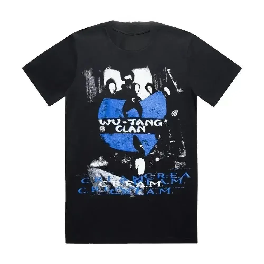 Verano 2026 Wu-Tang Clan C.R.E.A.M. Camiseta con Estampado 3D Unisex, Holgada, Informal, Estilo Hip Hop, Transpirable, Ropa Urbana Y2K