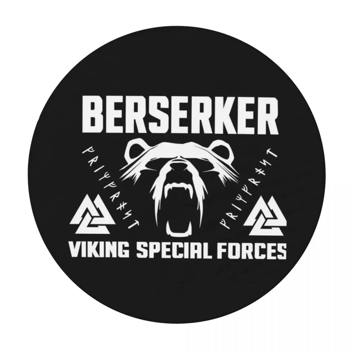 Berserker Viking Waterproof Round Tablecloth Oilproof Table Cloth for Kitchen Events Dining Table Cover