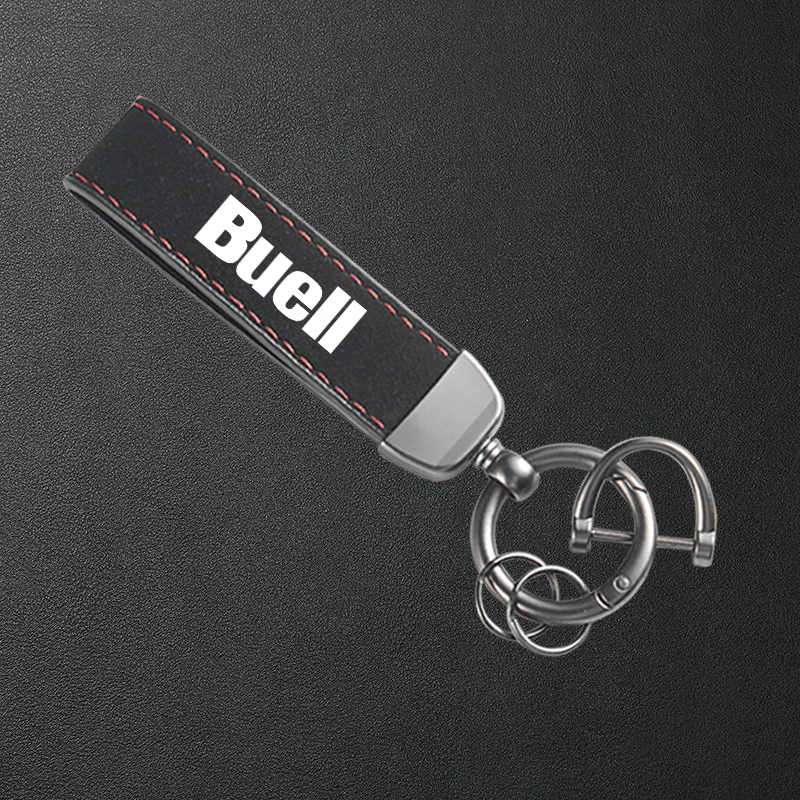 For Buell XB9/R XB12/R/XT XB9S XB12S XB12Scg Ulysses 1125CR Motorcycle Keyring High-Grade Leather Suede Keychain Accessories