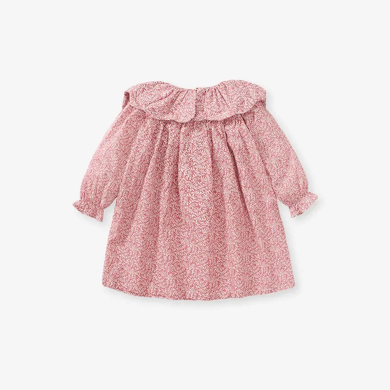 Long Sleeve Girls Dresses Cotton Lace Kids Dresses Fall Cute Kids Dresses