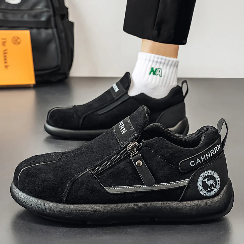 

Мужские нескользящие износостойкие ботинки до щиколотки для активного отдыха и работы, удобная обувь для комфортной ходьбы, высокие повседневные спортивные кроссовки