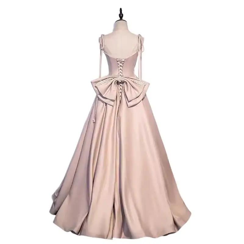 NA-S12 Angepasst Echt Bild Prinzessin Mädchen Prom Kleid Bogen Perlen Satin Puffy Vestido De 15 Quinceanera Formale Abendkleider