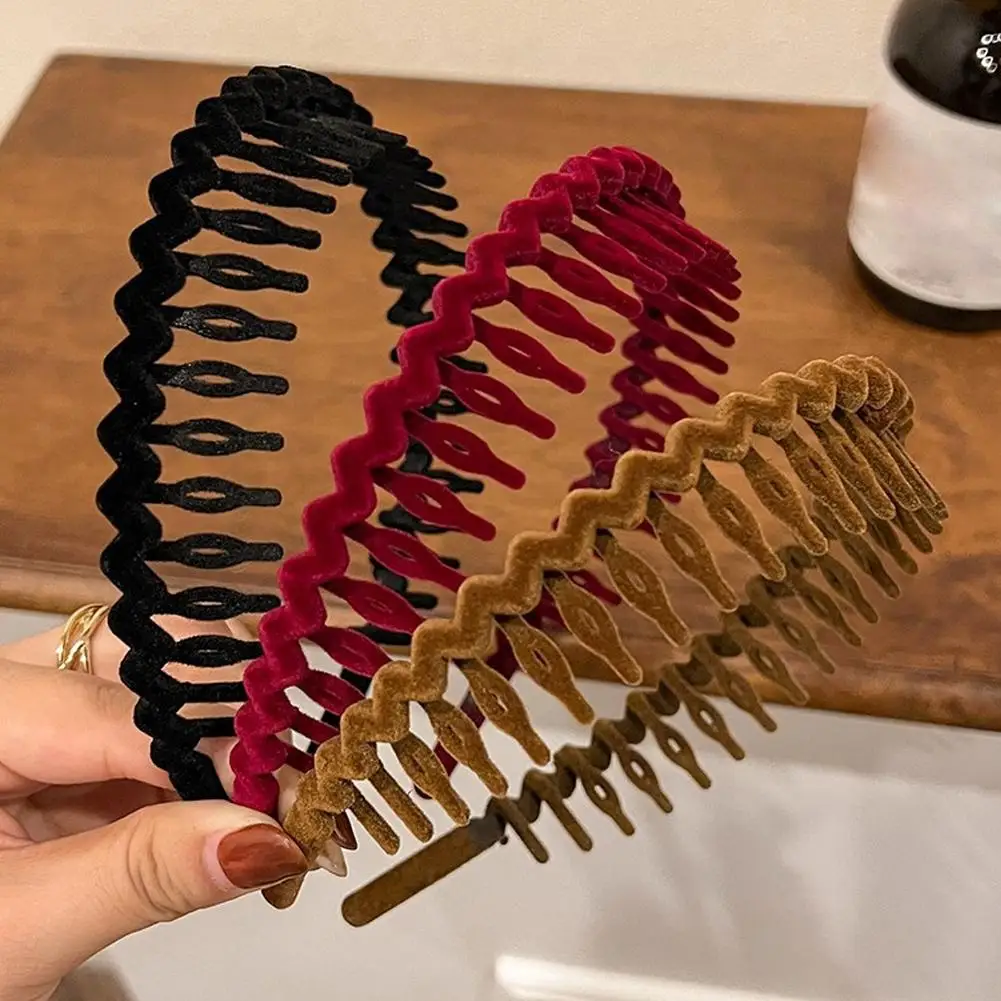 New Styles Fashion Wave Resin All-match Scrub Velvet Hair Band Headband For Women Girl Hair Accessories Headwear