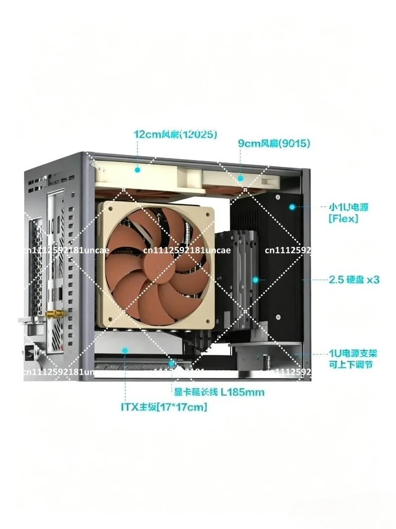 Mini Aluminum Alloy Small Form Factor Case, Desktop Mini PC A4 K39 Compatible