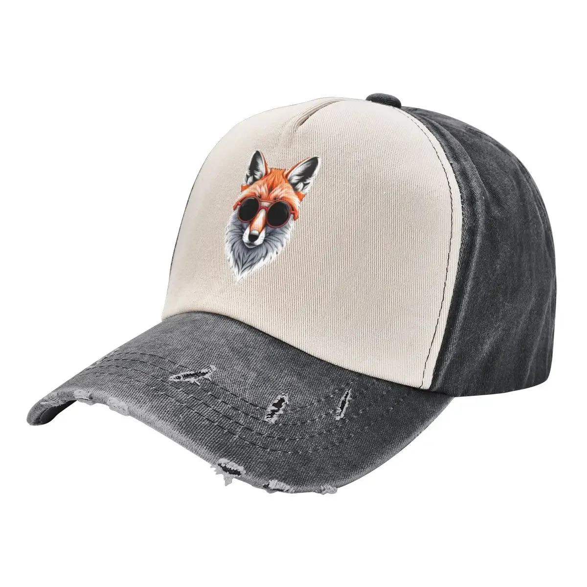 Cool Fox wearing sunglasses Baseball Cap Anime Hat Fashion Beach Trucker Cap foam party Hat Women's Beach Outlet 2025 Men's