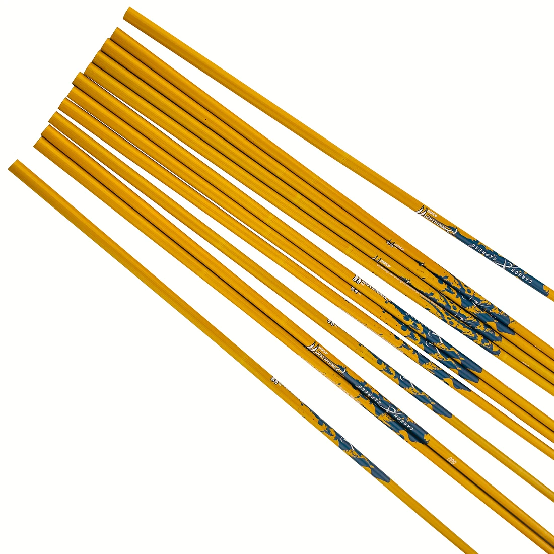 6/12PCS 100% ID6.2mm Pure Carbon Arrow Shafts Spine400- 600 Bamboo Skin Compound Bow Traditional Bow Hunting