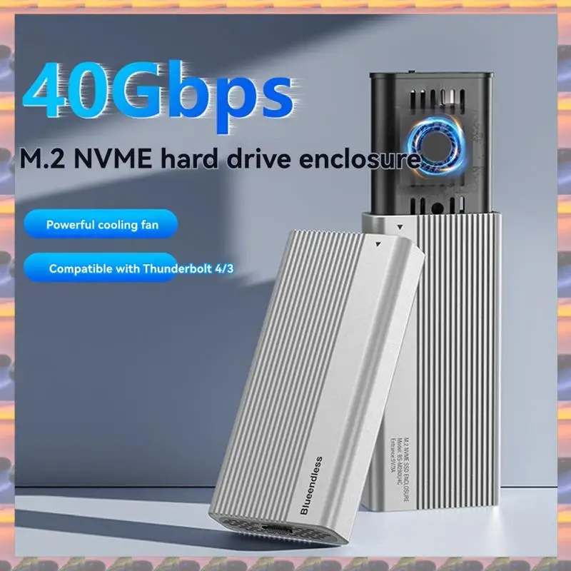 

(Flash Sale) BLUEENDLESS For Thunderbolt 4/3 USB 3.2/3.1/3.0 M. 2 Nvme SSD Enclosure USB 4.0 40Gbps ASM2464 External Hard Drive