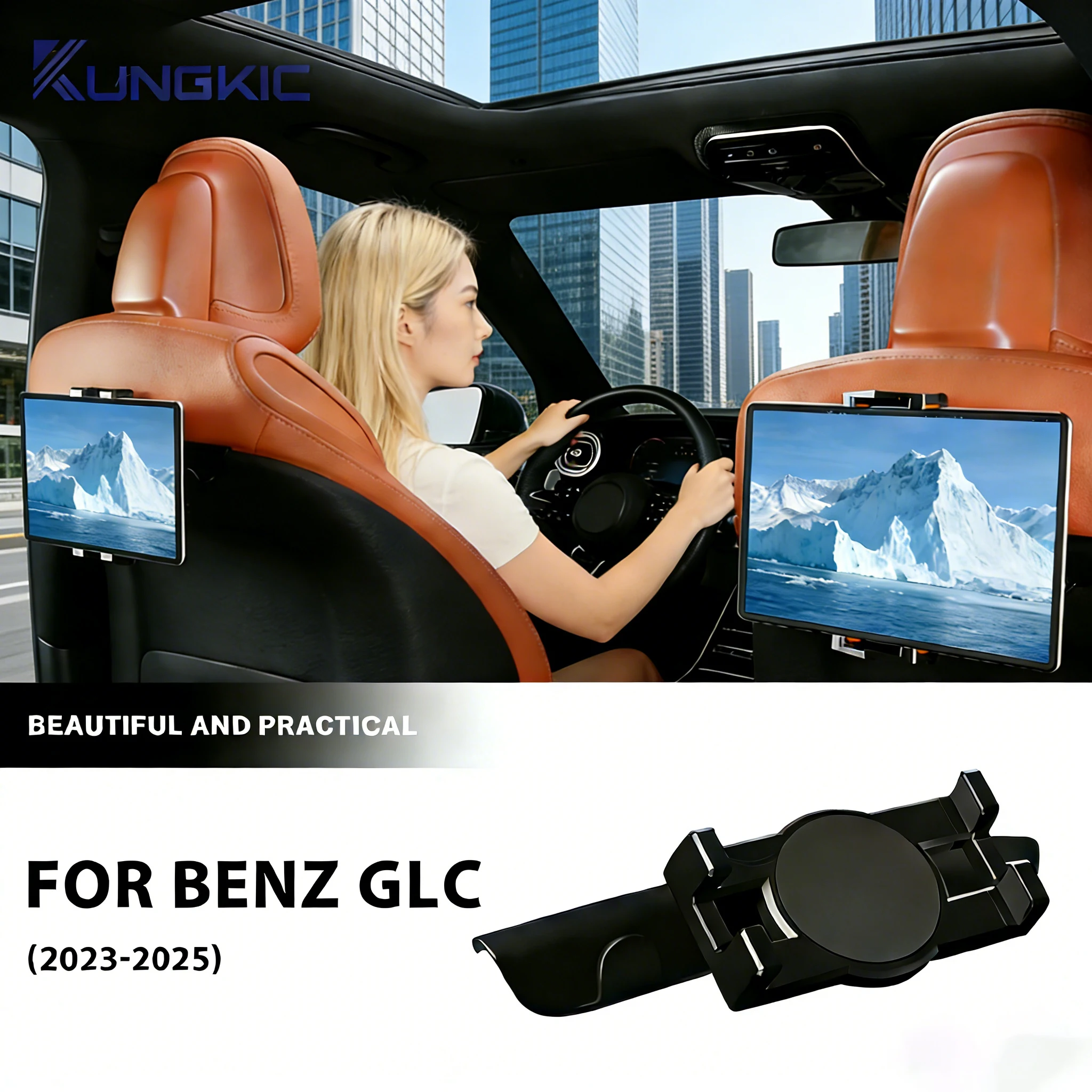Do Mercedesa Benz klasy C W206 S206 klasy E W214 S214 klasy GLC X254 Specjalny uchwyt multimedialny na tylne siedzenie do uchwytu na telefon iPad
