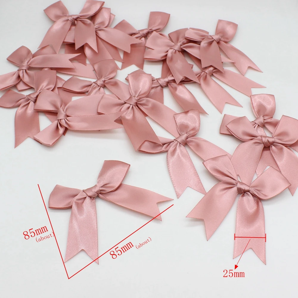 30 Stück/Set 85mm Schleifenbänder Rosa Weiße Blumen-Geschenkschleifen Hochzeitsdekoration DIY Geburtstags- und Backdekoration – Detail 3