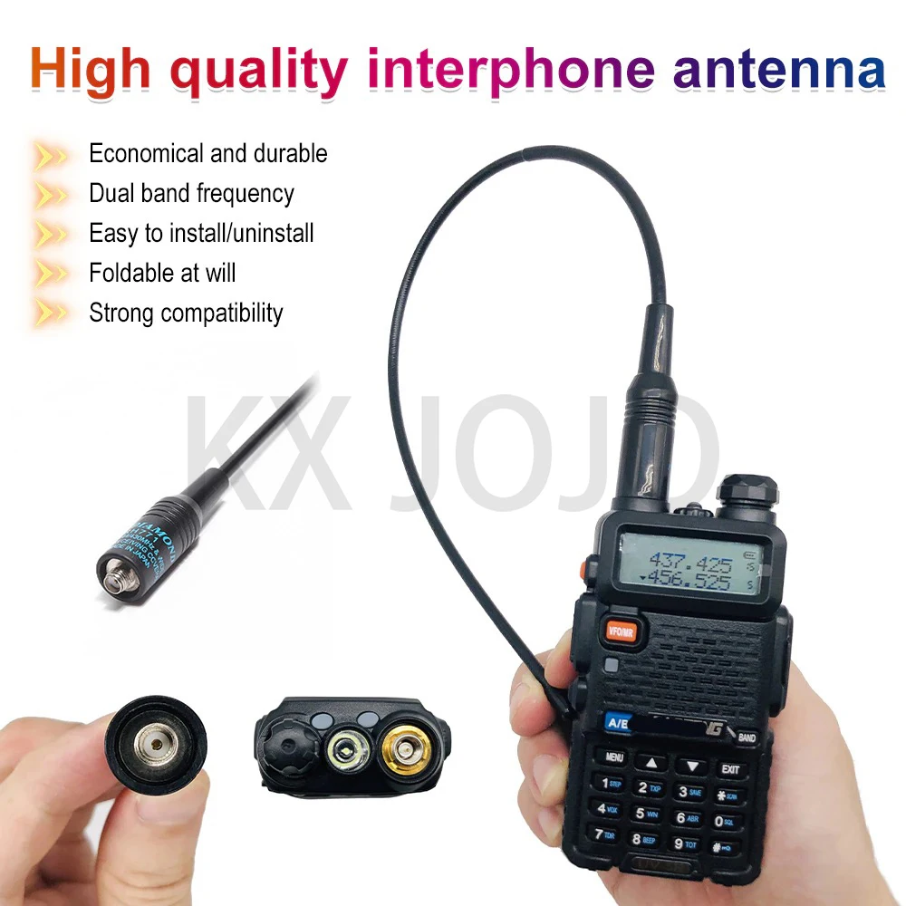 Soft Antenna NA-771 Walkie Talkie Dual Band  SMA Female Two Way Radio Gain Antenna For BaoFeng UV-5R UV-9R UV-82 BF-888S 1pc