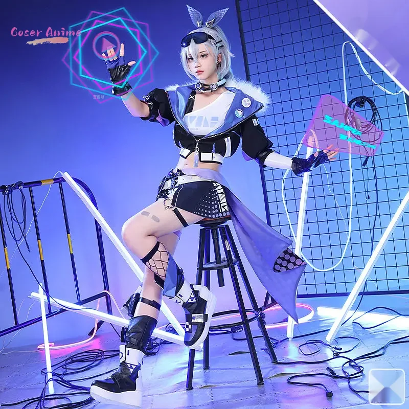 【Coser】Silver Wolf Cosplay Jogo Honkai: Star Rail Uniforme Festa de Halloween para Mulheres Homens Adereços de Carnaval