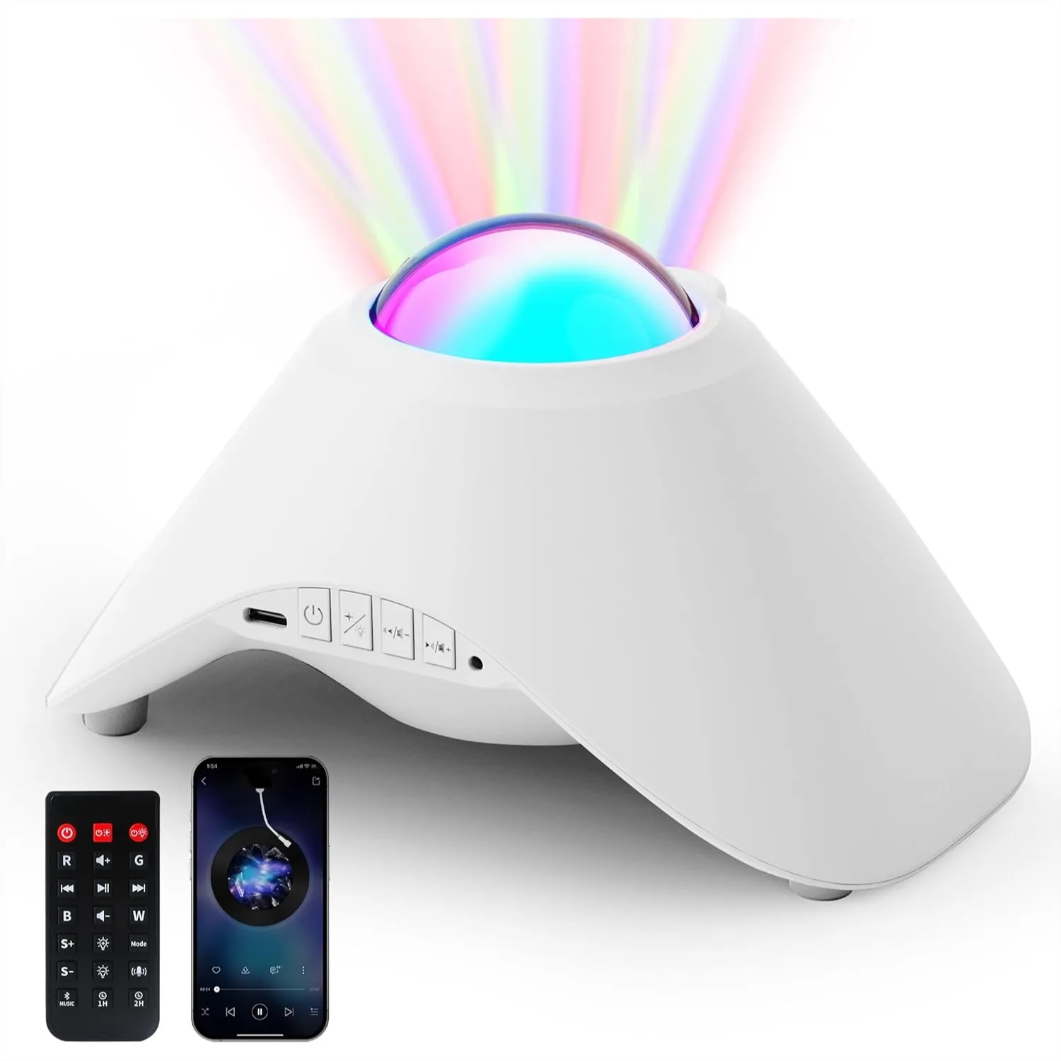 

Проектор Galaxy с Bluetooth-колонкой, таймером и пультом дистанционного управления для декора спальни и в качестве подарка